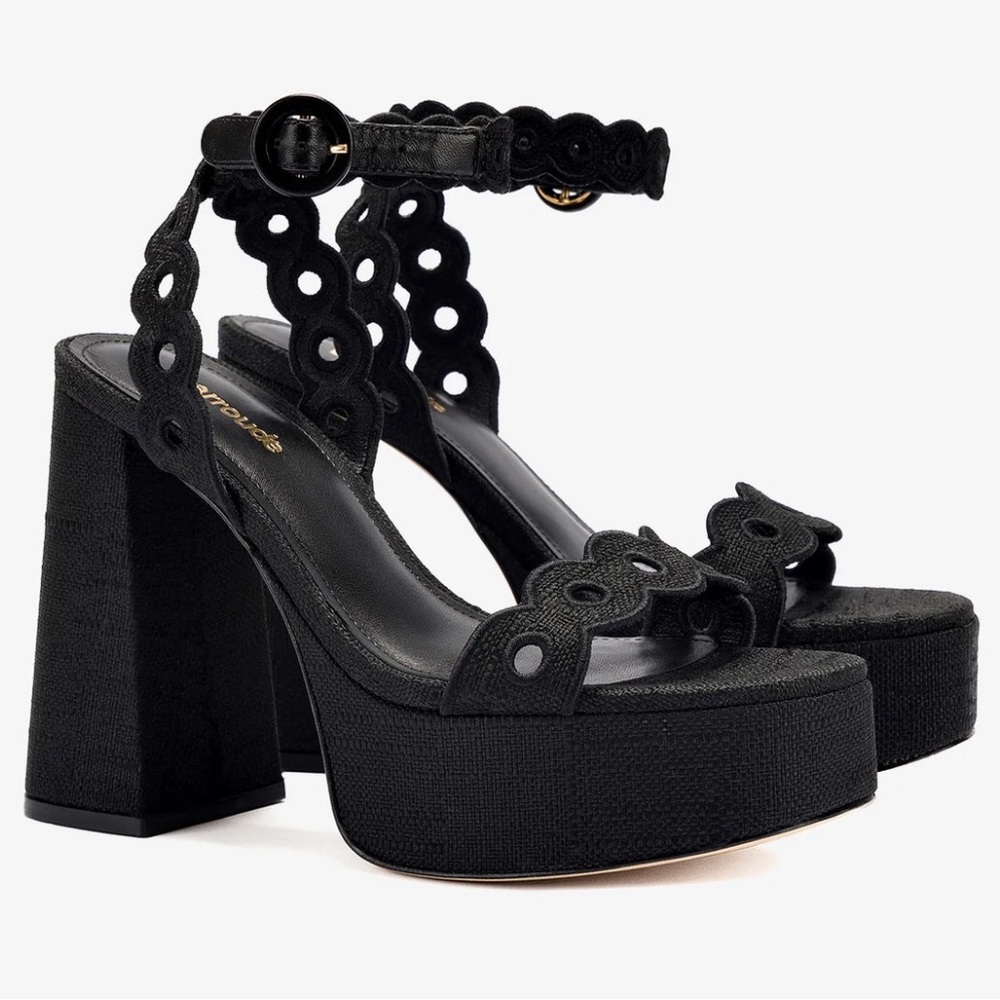Larroude Dolly Broderie Sandal